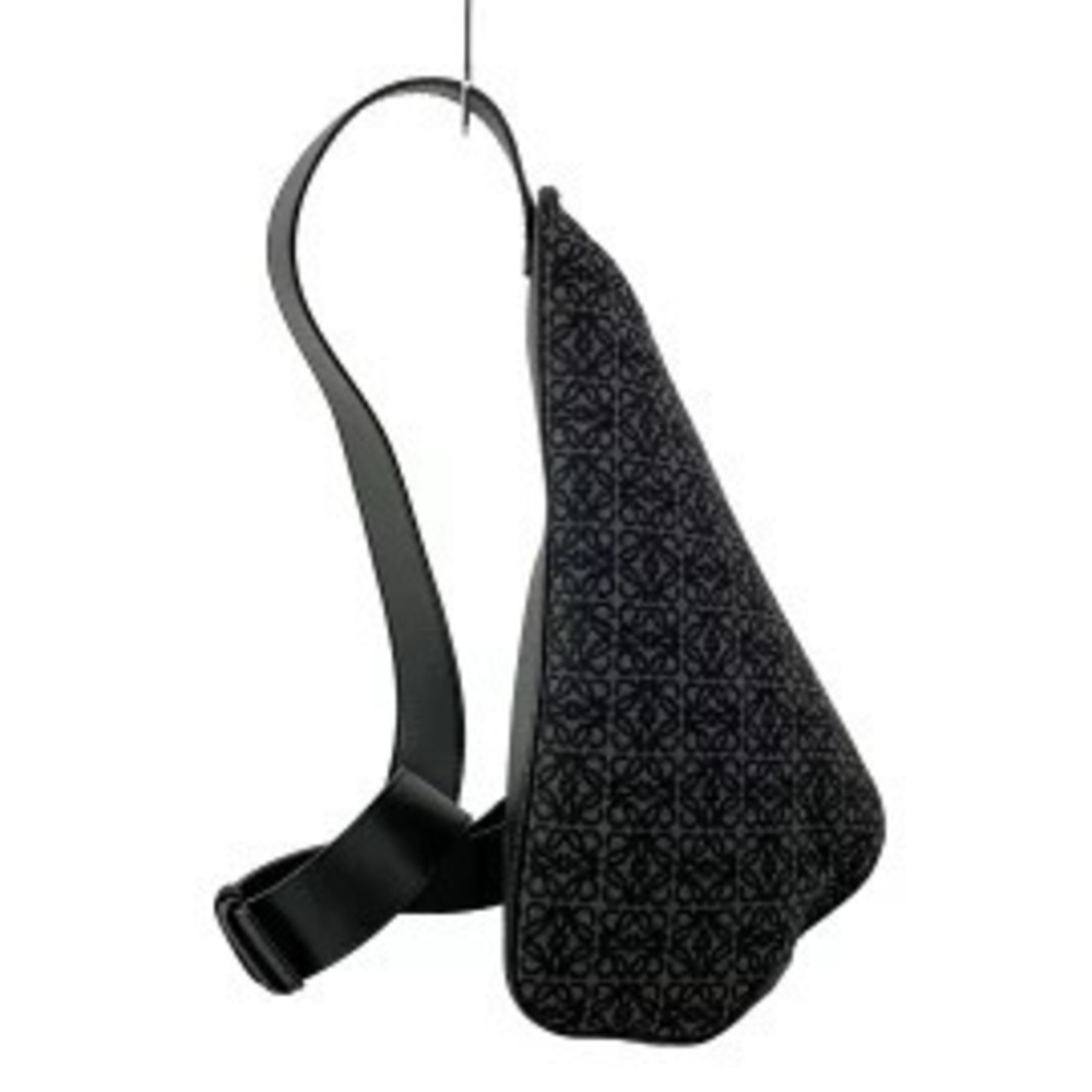 Loewe Anton Sling Hobo Bag Black Gray Leather